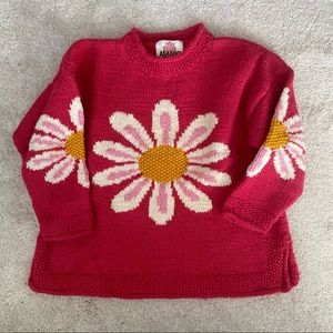 Vintage Amano wool daisy sweater roll neck